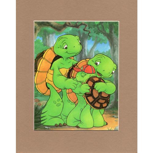 Vintage, matted, upcycled storybook page 8 x 10 “Franklin”