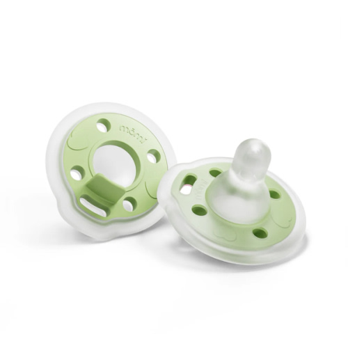 breast-like pacifier 0-6mo 2-set - pistachio | mōmi