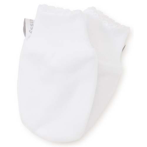 White Kissy Basics Mittens
