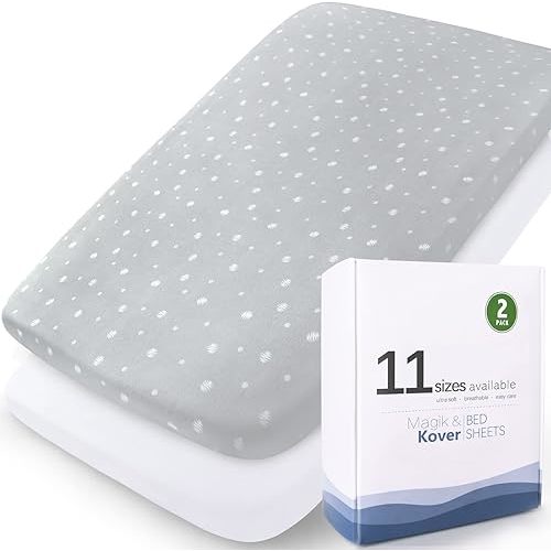 Bassinet Sheets - Fit for Milliard, AMKE 3 in 1 (35" x 21"), Besrey, GoFirst, uiuwoo, Dream On Me Traveler, Bellababy, MiClassic, Evolur Stellar Bassinet Bedside Sleeper, Ultra Soft & Super Stretchy