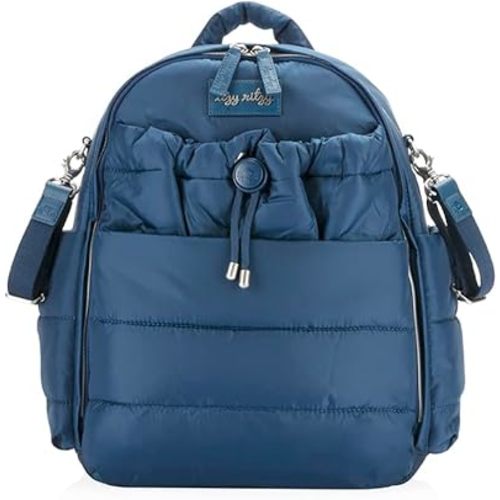 Itzy Ritzy Dream Diaper Bag Backpack - Compact Baby Backpack Diaper Bag with 14 Pockets, Changing Pad, Stroller Straps, Laptop Pocket & Comfortable Straps (Sapphire Starlight)