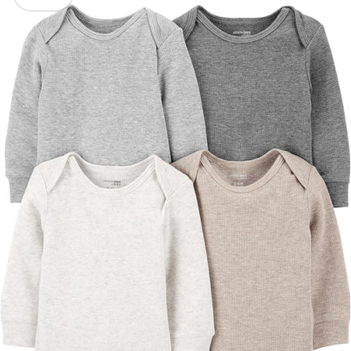 Simple Joys by Carter's Baby 4-Pack Long-Sleeve Thermal Bodysuit