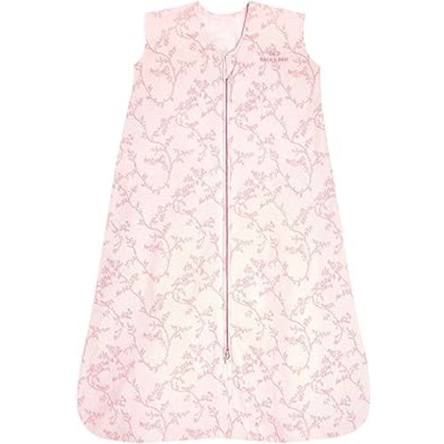 HALO Sleepsack, 100% Cotton Wearable Blanket, Swaddle Transition Sleeping Bag, TOG 0.5, Pink Toile, Medium, 6-12 Months