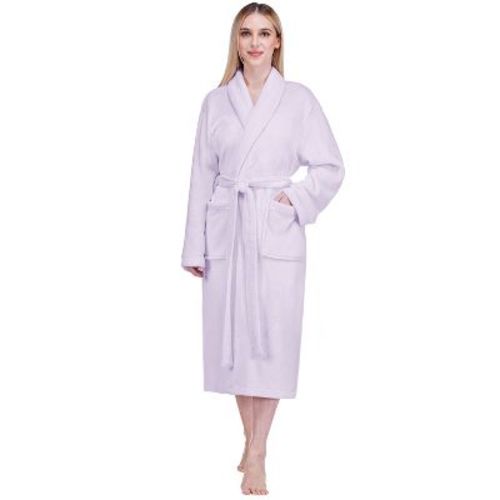 PAVILIA Womens Robe Fleece Plush Soft, Fluffy Fuzzy Cozy Warm Lightweight Bathrobe, Shower Spa House (Light Purple, Small-Medium), College Dorm Gift