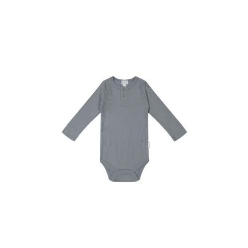 Organic Cotton Modal Long Sleeve Bodysuit - Finch