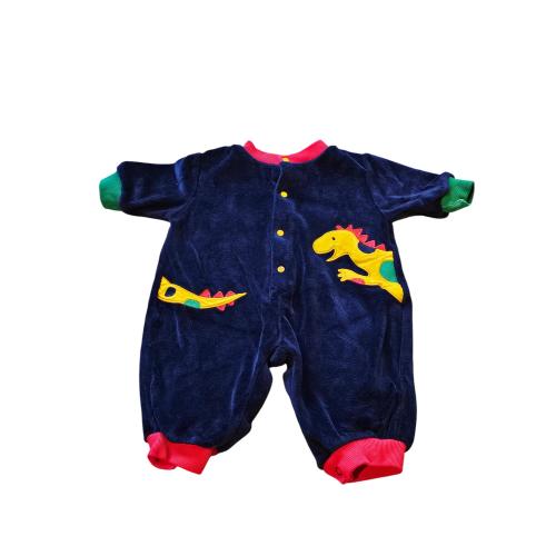 Vintage 90's Baby Beluga Newborn 3/6mo Dinosaur Blue One Piece Outfit