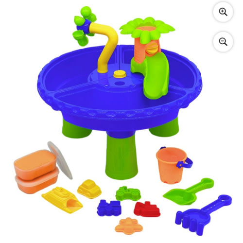 Play Day Kids Building 13-Piece Outdoor Activity Water Table, Multicolor - Walmart.com