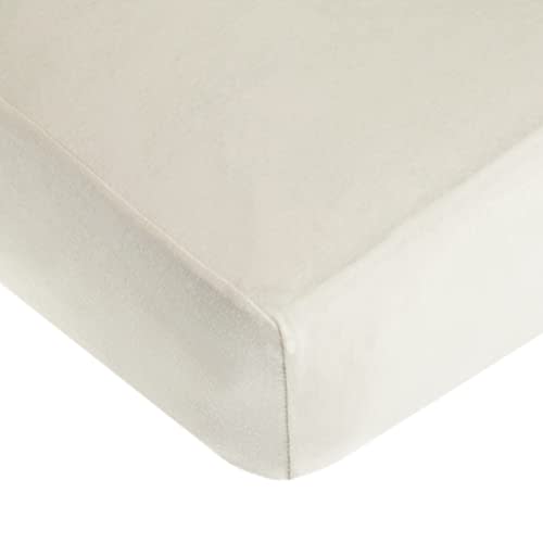 American Baby Company Fitted Crib Sheet 28" x 52", Soft Breathable Neutral 100% Cotton Jersey Sheet, Ivory, for Boys and Girls, Fits Crib and Toddler Bed mattresses