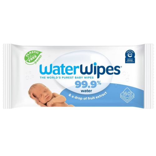 Waterwipes Plastic-free Original Unscented 99.9% Water Based Baby Wipes - 60ct