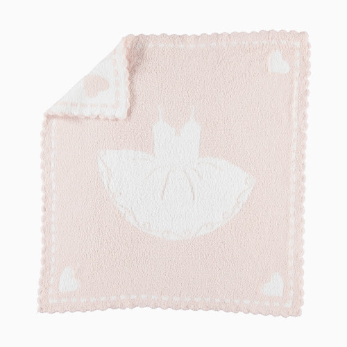 Barefoot Dreams CozyChic Scalloped Receiving Blanket - Pink/White/Tutu