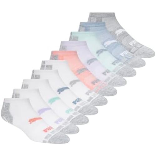 PUMA Kids' 10 Pack Low Cut Socks