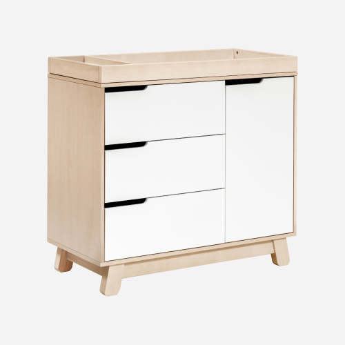 Hudson 3-Drawer Changer Dresser - Washed Natural / White