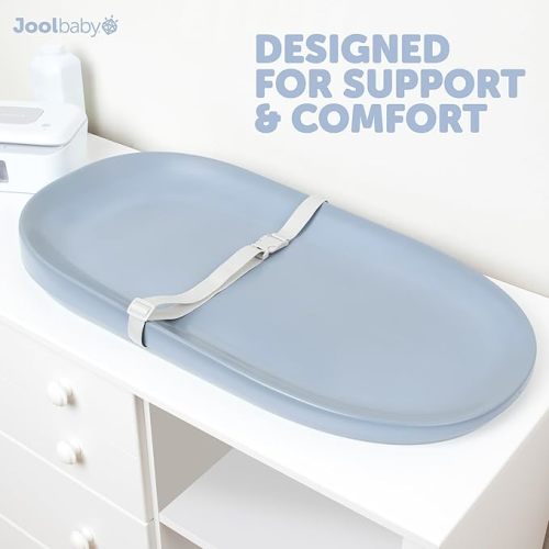 Waterproof Baby Changing Pad - Easy to Clean, Lightweight & Portable - Large Foam Cushion for Comfort - Jool Baby (Blue)