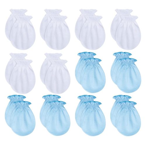 RATIVE No Scratch Mittens and Caps 100% Cotton for Newborn Baby 0-6 Months Boys Girls