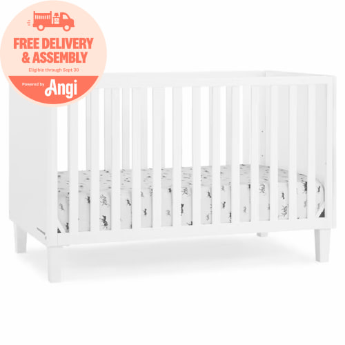 Delta Children Sonny 4-in-1 Convertible Baby Crib, Bianca White