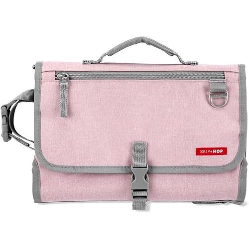 Skip Hop Portable Baby Changing Pad, Pronto, Pink Heather