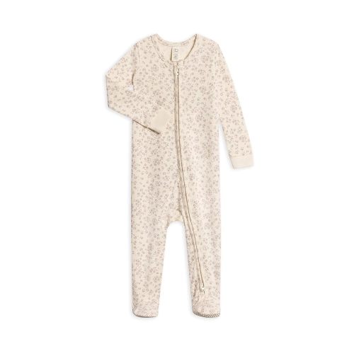 Colored Organics Baby Zip-Up Footed Sleeper with 2-Way Zipper - Newborn Organic Cotton Pajamas
