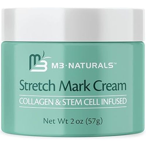 Stretch Mark Cream Infused with Collagen & Stem Cell Maternity Skincare Oil Removes Stretch Mark Prevention & Scar Remover Lotion Green Tea Extract & Raspberry Ketones by M3 Naturals