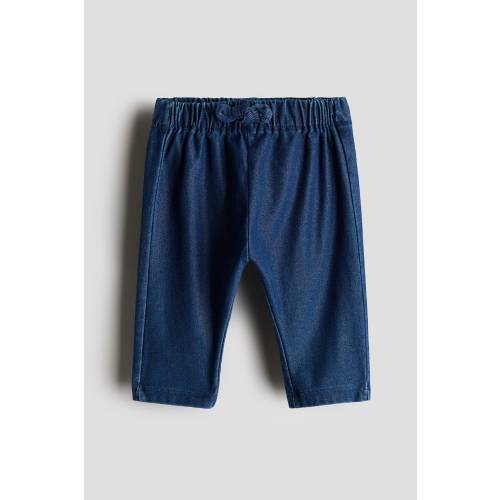DENIM-LOOK JERSEY PANTS