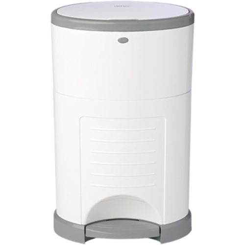 Diaper Dekor Classic Hands-Free Diaper Pail | Easiest to Use | Just Step – Drop – Done | Doesn’t Absorb Odors | Most Economical Refill System | 70% Recycled Materials | EKO White