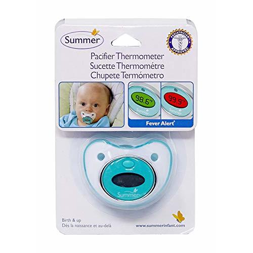 Summer Pacifier Thermometer, Teal/White