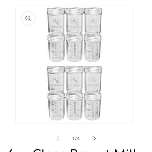 7.5oz Glass Breast Milk Storage Containers/bottle