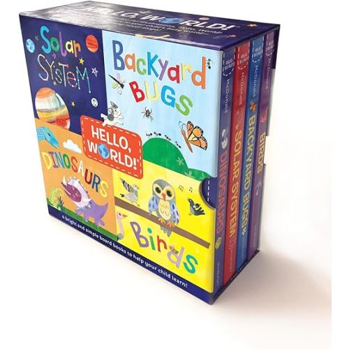 Hello, World! Boxed Set: Solar System; Dinosaurs; Backyard Birds; Bugs Board book – September 4, 2018