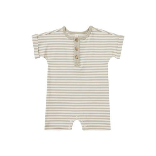Stripe Short Sleeve Knit Romper