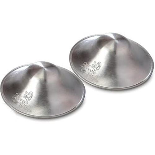 Moogco 999k - The Original Silver Nursing Cups - 999k Silver Cups - Nipple Shields for Nursing Newborn - Newborn Essentials Must Haves - Nipple Covers Breastfeeding - 999 Silver