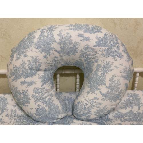 Blue Toile Nursing Pillow Cover - Just Baby Designs