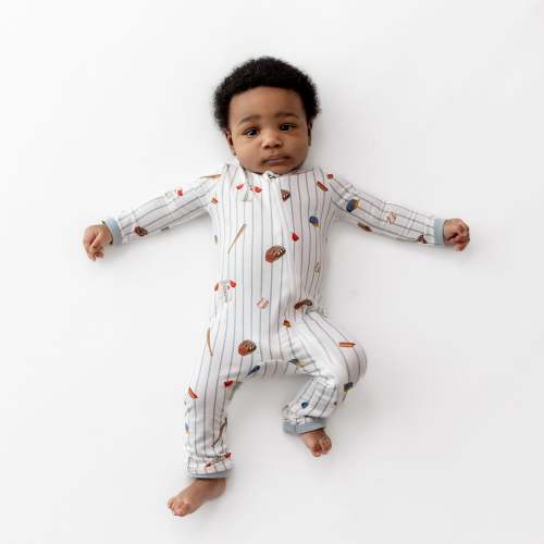 Zippered Romper in Home Run / 6-12 Months