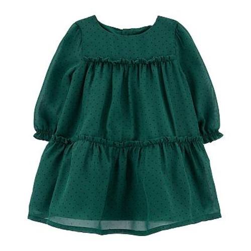 Baby Girl Carter's Tiered Crepe Holiday Dress