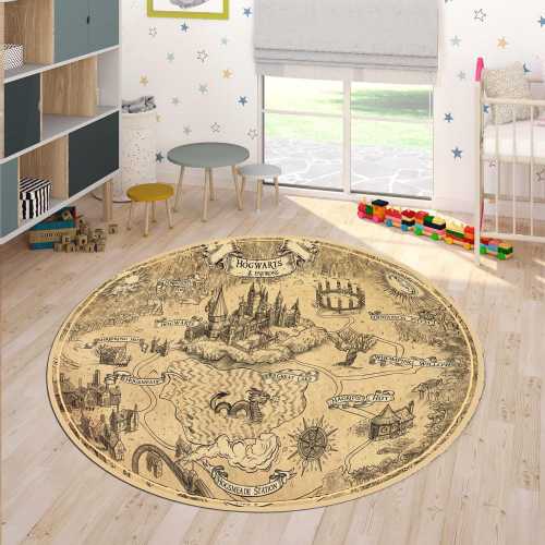 Map Rug,Wizardry Carpet,Popular Movie Rug,Kids Room Rug,Magic Rug,Child Room Rug,Kids Play Mat, Area Rug,Modern Rug,Round Rug,Witchcraft Rug