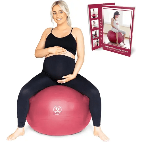 BABYGO® Birthing Ball for Pregnancy & Labor + Our Award Winning Book - Exercise, Birth & Recovery Plan, 5X Stronger Than a Yoga Ball with Eco Friendly Material