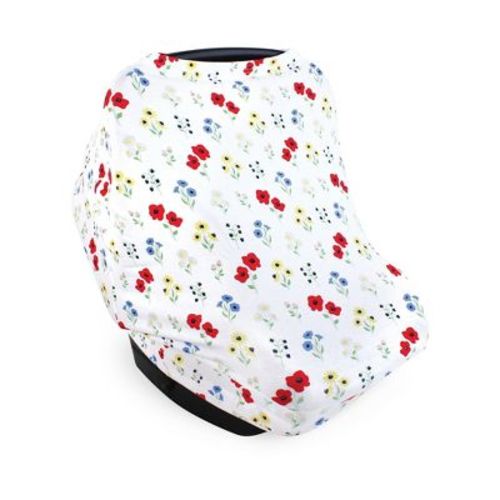 Hudson Baby Girls Multi-use Car Seat Canopy, Wildflower, One Size