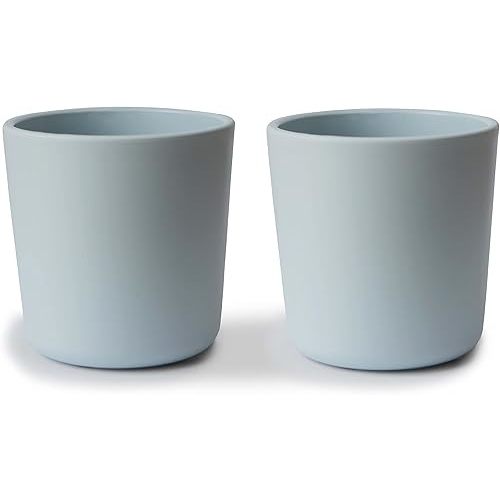mushie Dinnerware Cups For Kids | Made in Denmark, Set of 2 (Powder Blue)