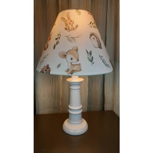Woodland accent Nursery lamp, bear Fox bunny Hedgehog deer lamp, watercolor Woodland baby lamp, baby boy girl gift, child Forest lamp