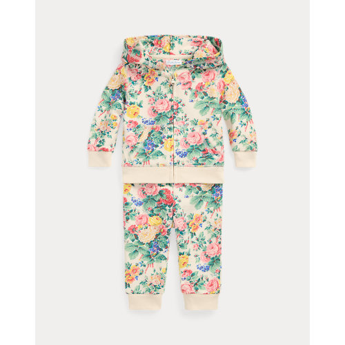 Floral Terry Full-Zip Hoodie & Pant Set