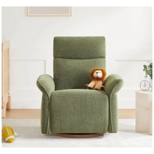 Vinca Power Swivel Nursery Glider Recliner with Power Lumbar & Headrest
