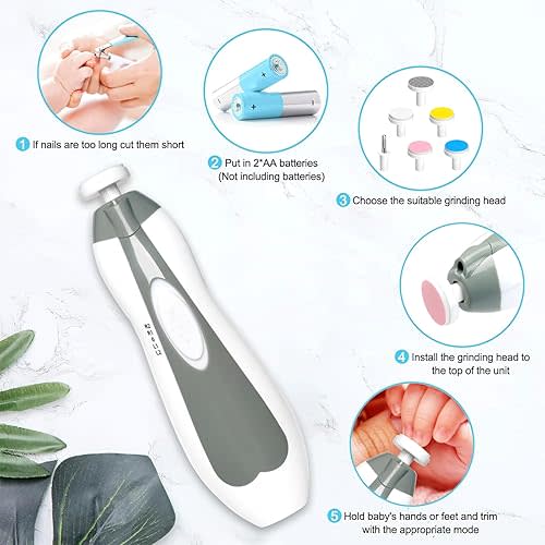 Baby Nail Trimmer Electric in Grey