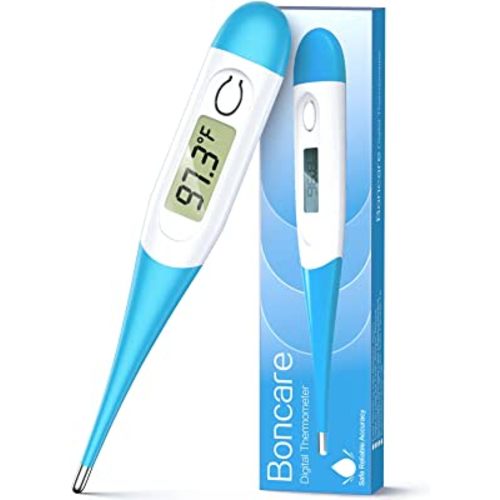 Boncare Thermometer for Adults with 10 Seconds Fast Reading, Digital Oral Thermometer for Fever (Light Blue)