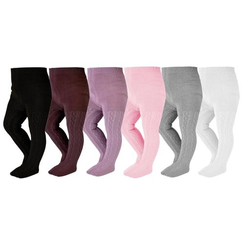 EPEIUS Baby Girl Tights Thick Cable Knit Leggings Stockings Cotton Pantyhose for Newborn Infant Toddler 3/4/5/6 Pack