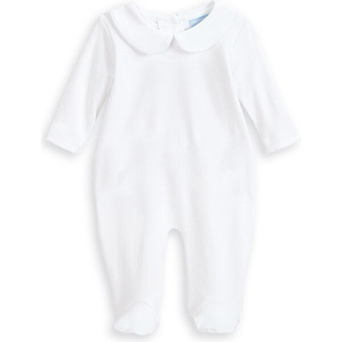 Collared Pima Footie, White - bella bliss Sleepwear | Maisonette