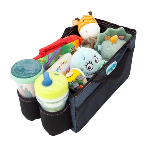 Toddleroo by North States - Car Organizer Caddy: Portable Diaper Caddy for Car - Baby Car Organizer & Storage - Navy