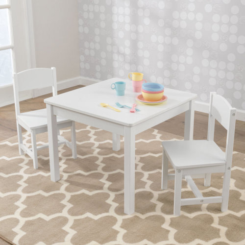 KidKraft Wooden Aspen Table & 2 Chair Set, Children's Furniture - White & Reviews | Wayfair