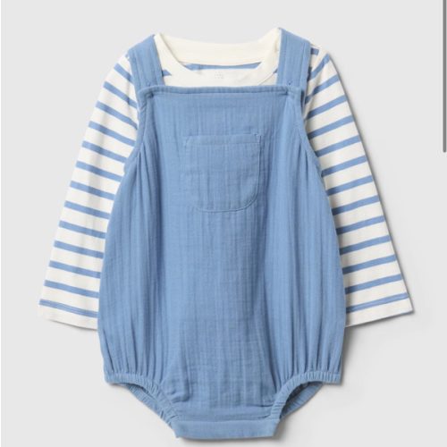 Baby Crinkle Gauze Overall Set | Gap