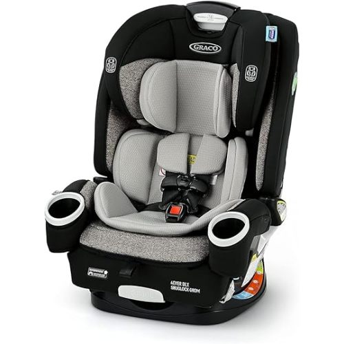 Graco 4Ever DLX SnugLock Grow 4-in-1 Car Seat | Featuring Easy Installation and Expandable Backrest, Henry