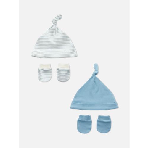 2-Pack Cotton Hat and Mittens Set