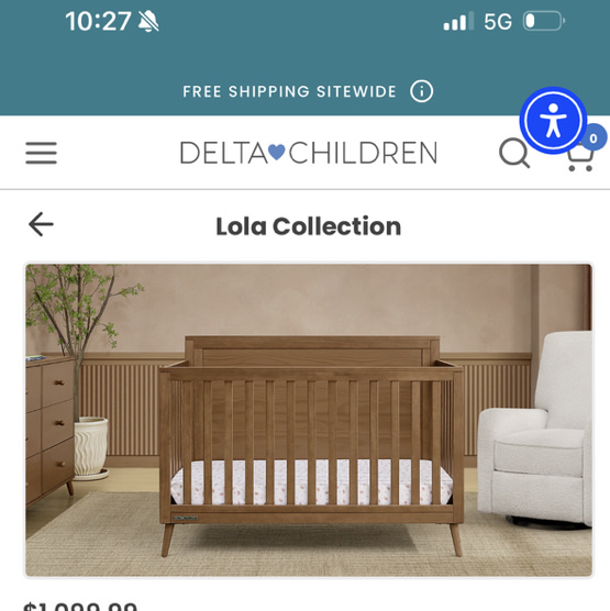 Lola Collection Crib and Nursery Furniture