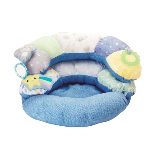 Infantino 2-in-1 Tummy Time & Seated Support Activity Gym for Ages 6-12 Months, Multicolor Space